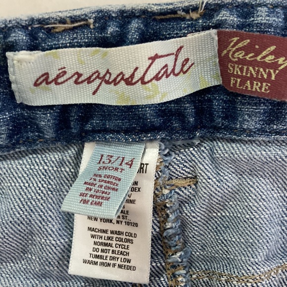 Aeropostale Skinny Flare Jeans Size 13/14 Short - Picture 8 of 9